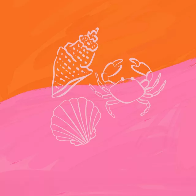 Kissen Meerestiere pink