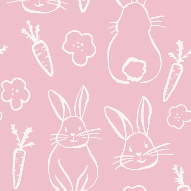 Kissen Hasen Allover rosa