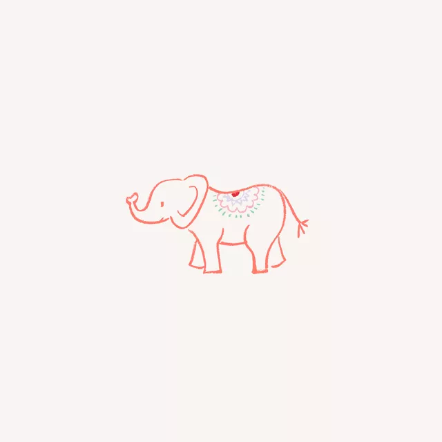 Kissen Ethno Elefant bunt