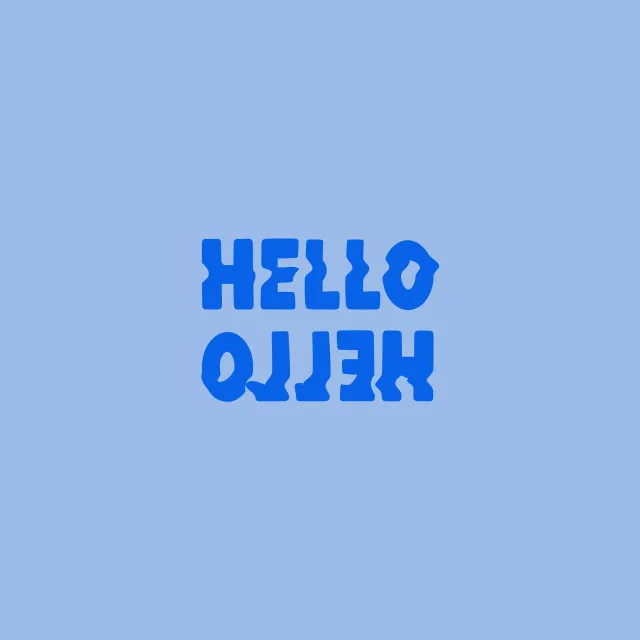 Kissen Hello Hello blau