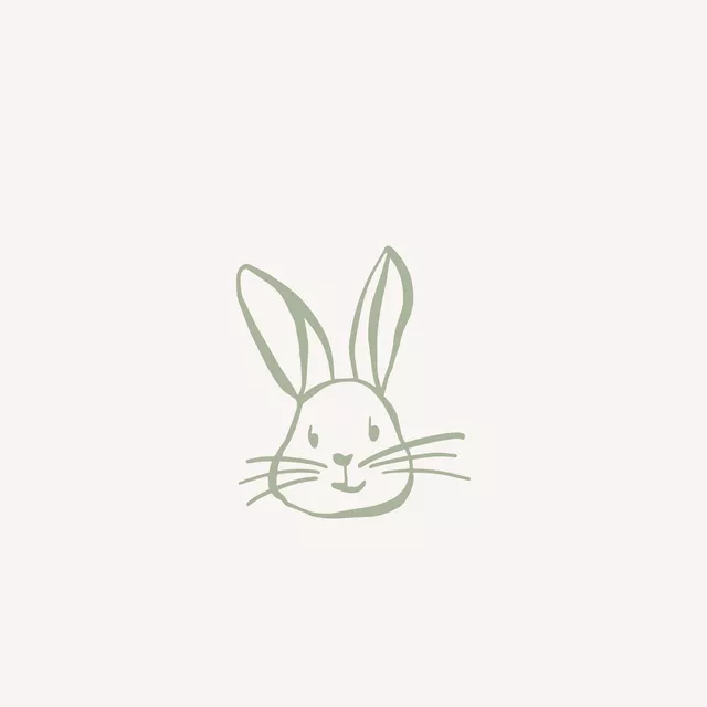 Kissen Hase beige