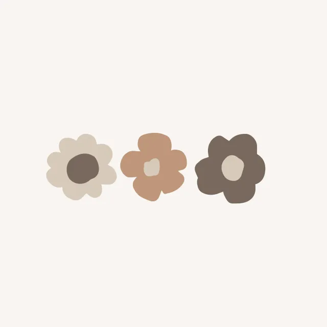 Kissen Blumen Trio beige
