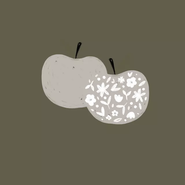 Kissen Apfel grün