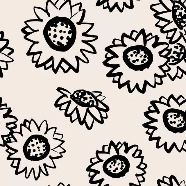 Dekovorhang Sonnenblume Schwarz