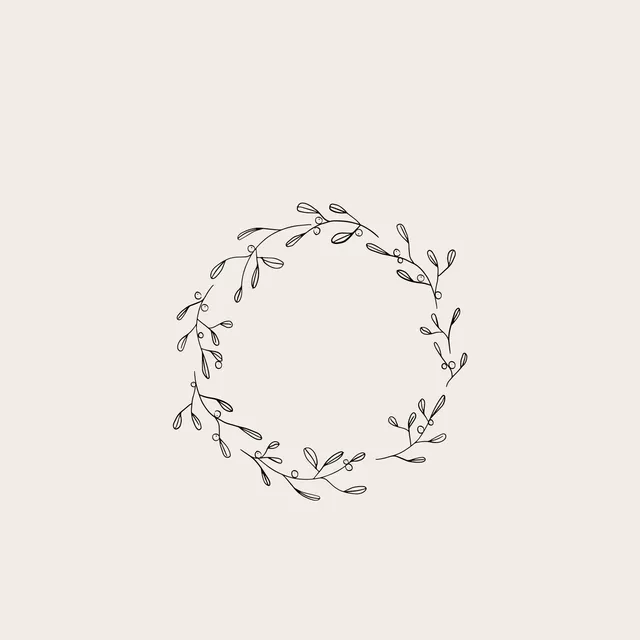 Servietten Minimal Wreath