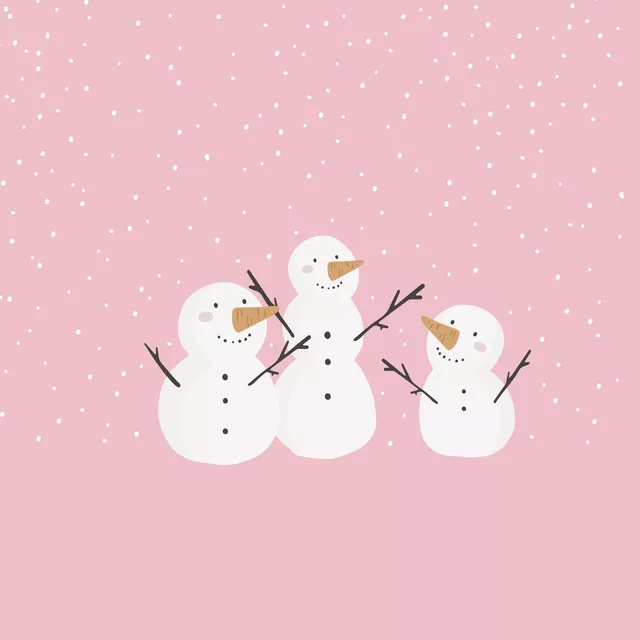 Kissen SCHNEEMANN ROSA
