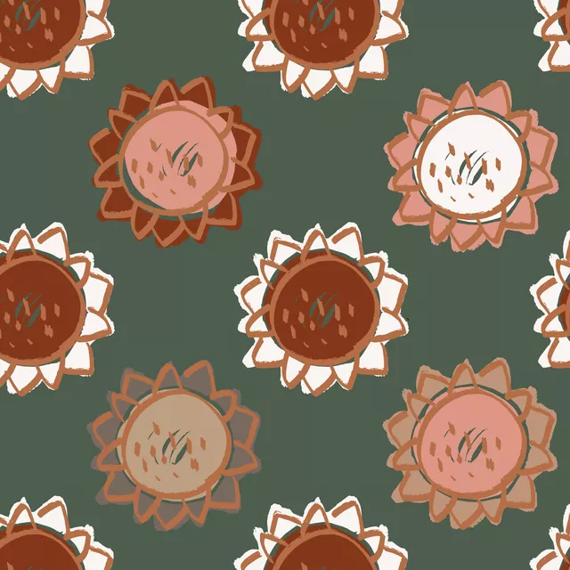 Sunflower Autumn Green