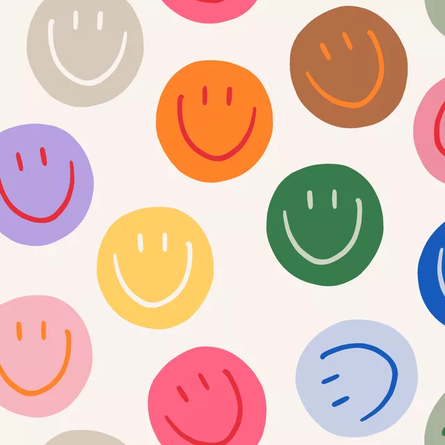 Bettwäsche Smile Allover bunt