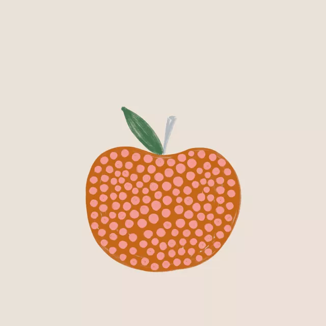 Kissen Punkte Apfel beige