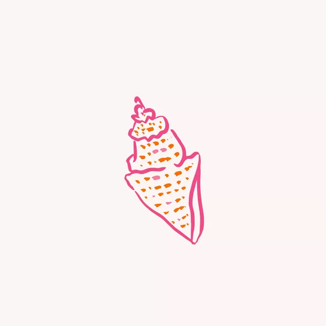 Kissen Muschel pink