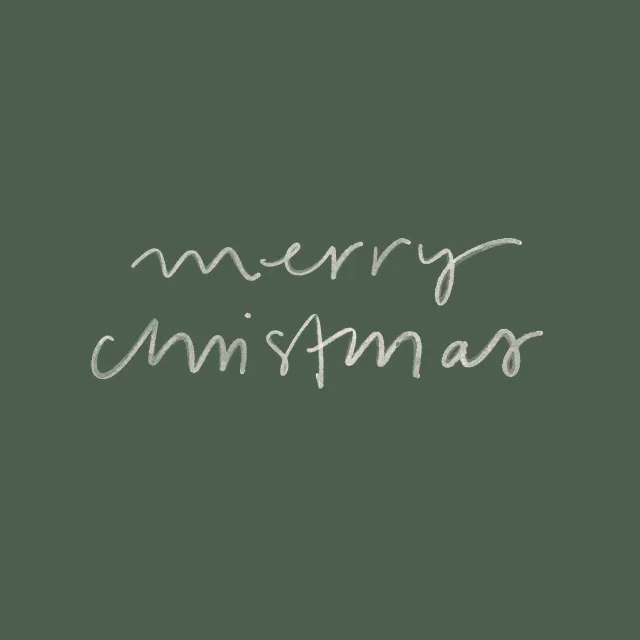 Merry Christmas dunkelgrün