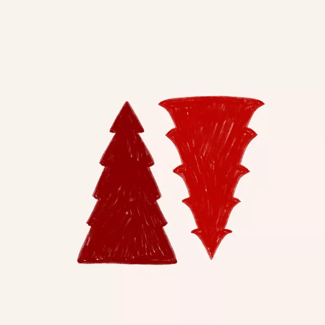 Kissen Trees red duo