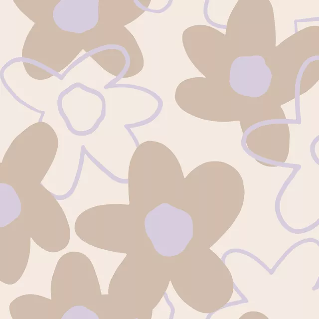 Tischläufer Spring Flower Pattern flieder