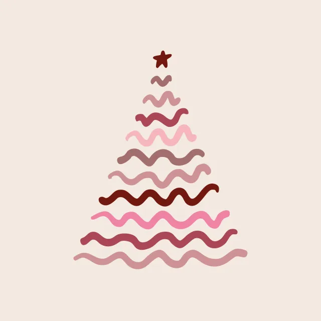 Kissen Wave Tree rosa