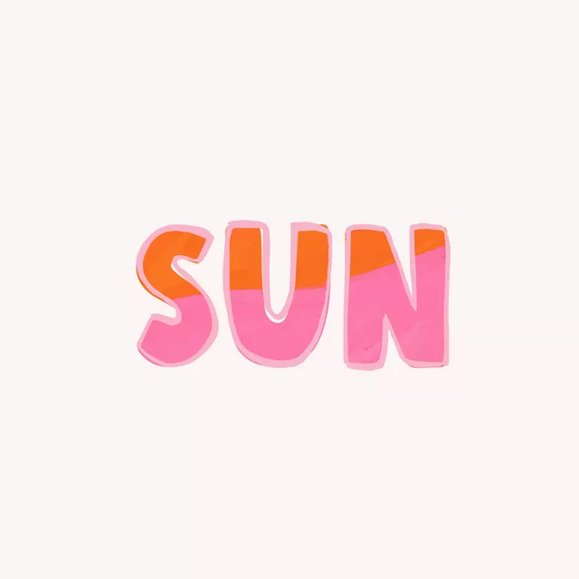 Kissen Sun orange pink