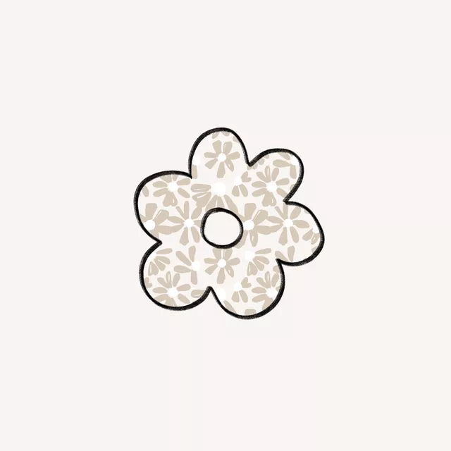 Tischdecke Blume beige