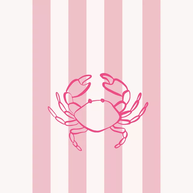 Kissen Krabbe Streifen rosa