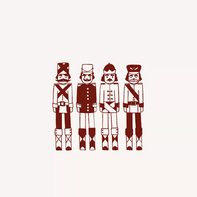 Kissen Nussknacker Gang rot
