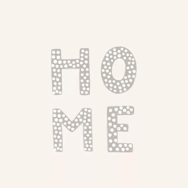 Servietten Home grau