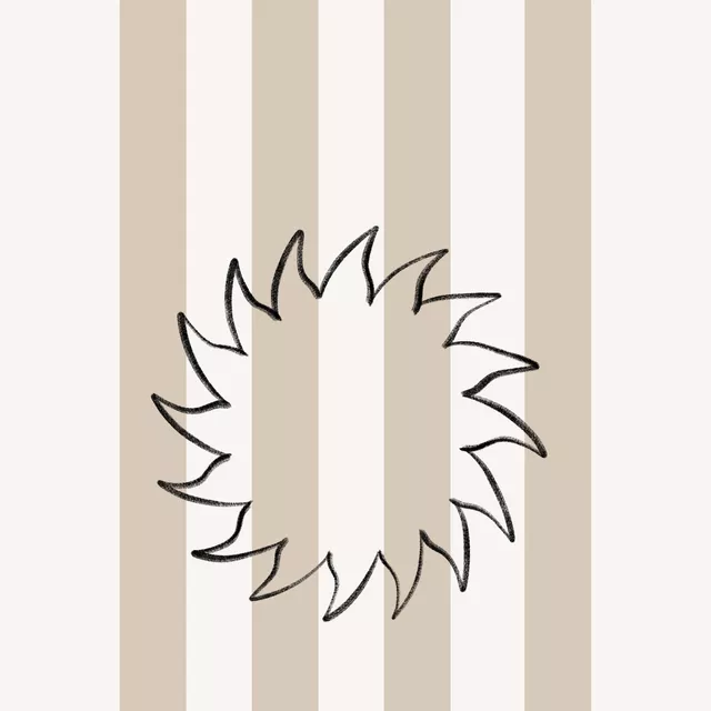 Tischdecke Sonne Streifen beige