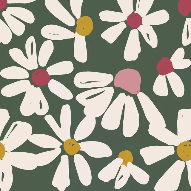 Kissen Allover Daisy Green