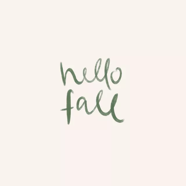Kissen Hello Fall grün