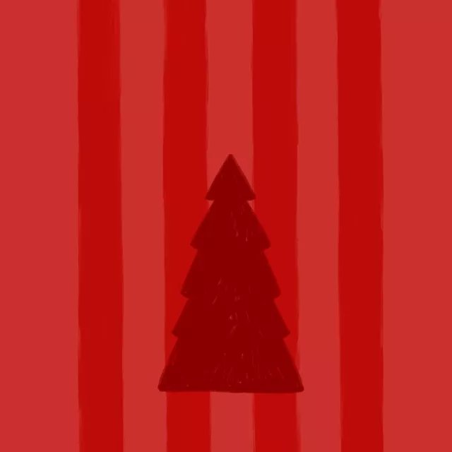 Kissen Tree red