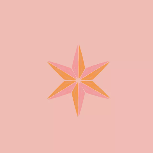 Servietten Placement Star Colorful Xmas