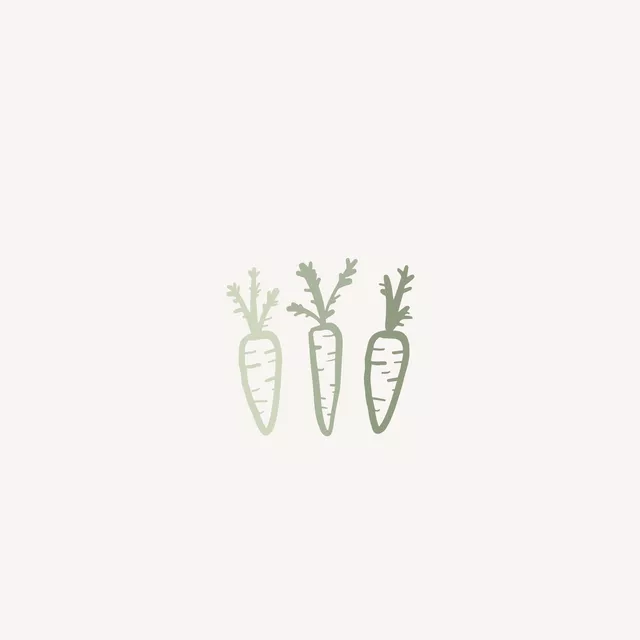 Kissen Happy Carrots grün
