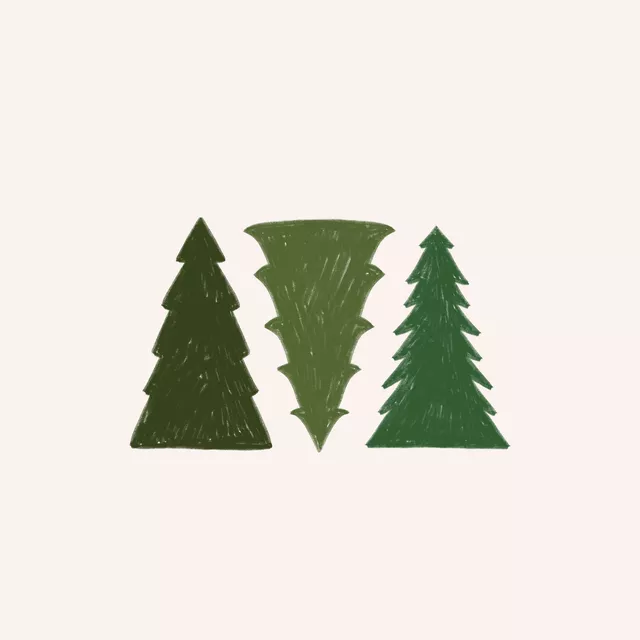 Kissen Tree Trio green