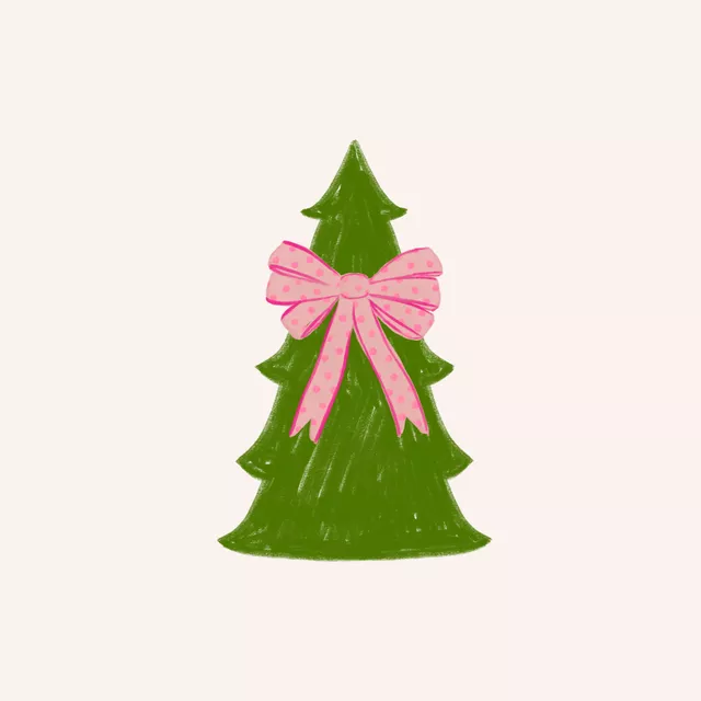 Kissen Weihnachtsbaum Schleife
