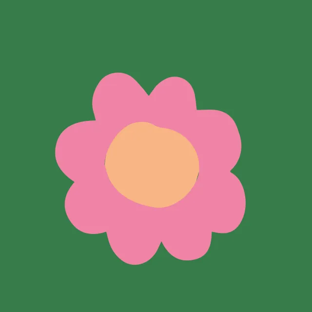 Kissen Blume grün