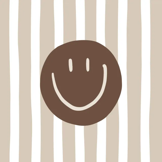 Kissen Smile braun