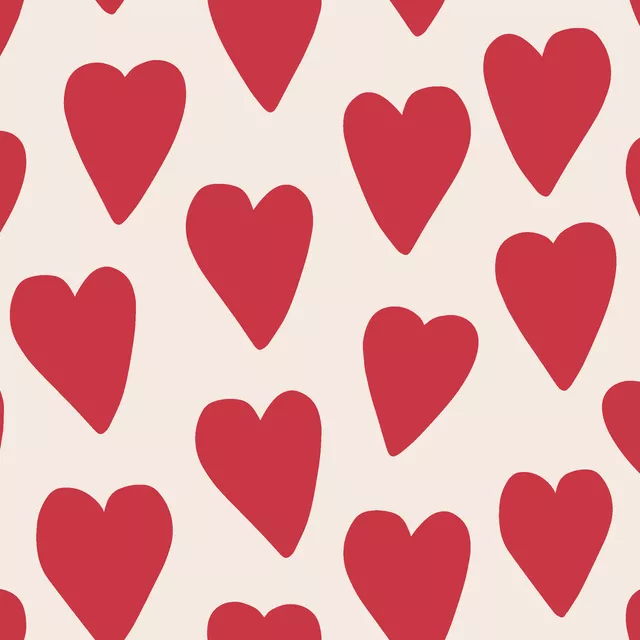 Kissen Herz Allover rot