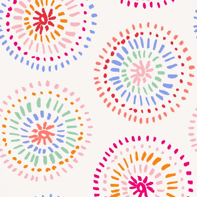 Tischdecke Ethno Kreise Allover bunt
