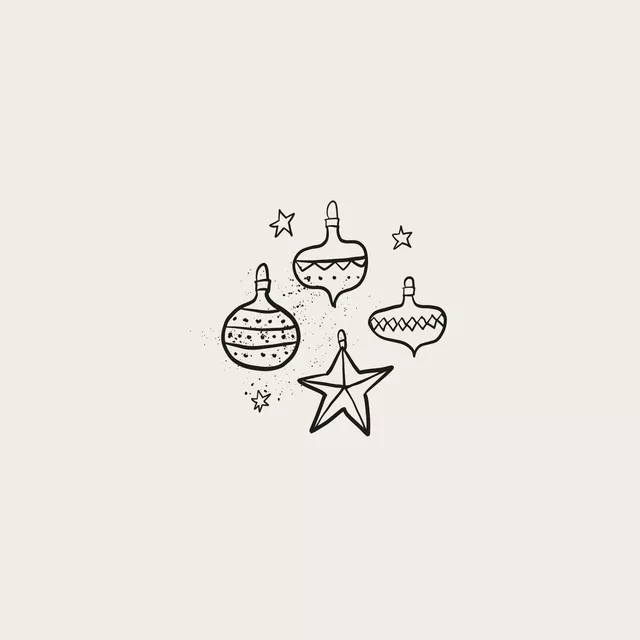Tischset Christmas Balls Minimal