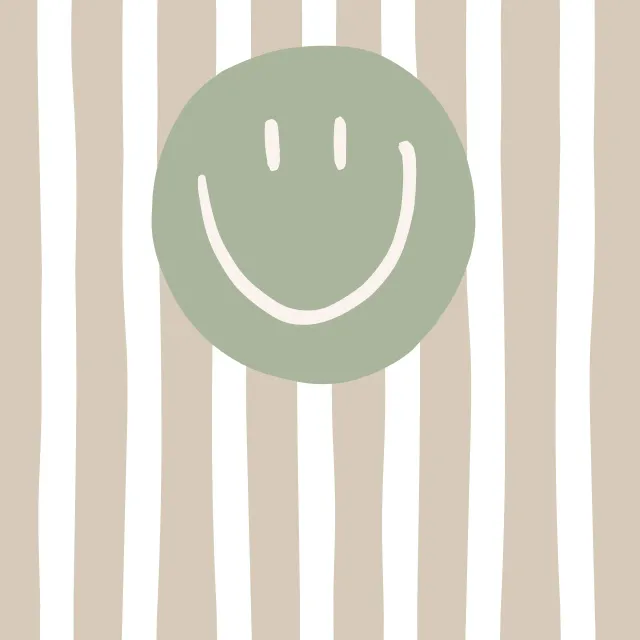 Kissen Smile Stripes grün