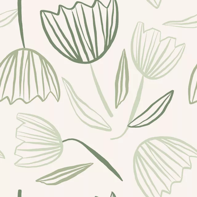 Bettwäsche Happy Tulip Green Beige