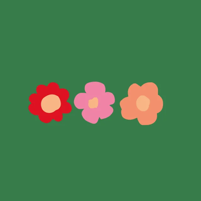 Kissen Blumen Trio grün