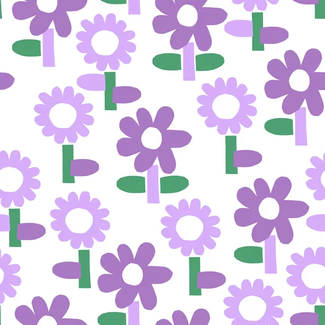 Bettwäsche Gartenblumen Lila
