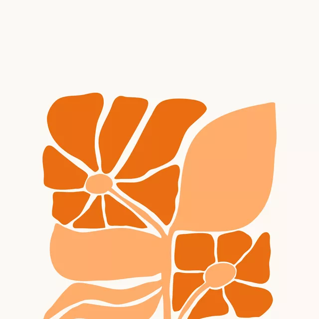 Servietten Funny orange florals