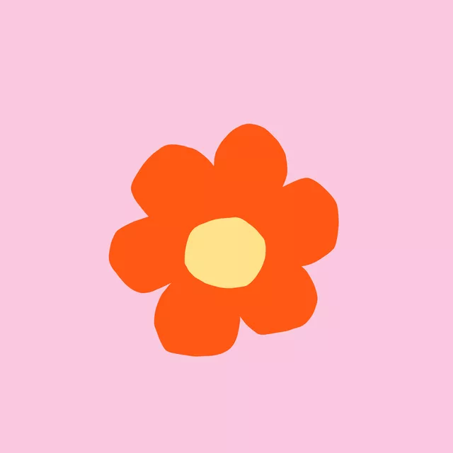 Kissen Vibrant red flower pink