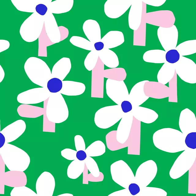 Blooming bright green pink