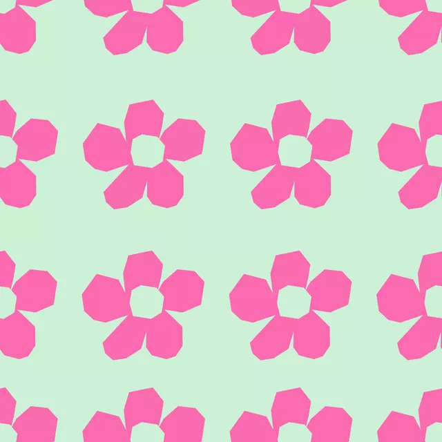 Bettwäsche Cutout Blumen Mint