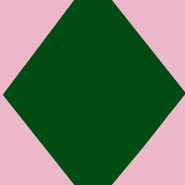 Kissen Rauten grün rosa