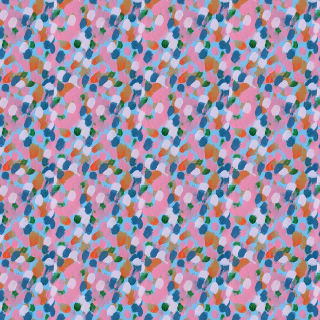 Dekovorhang couleur orange bleu