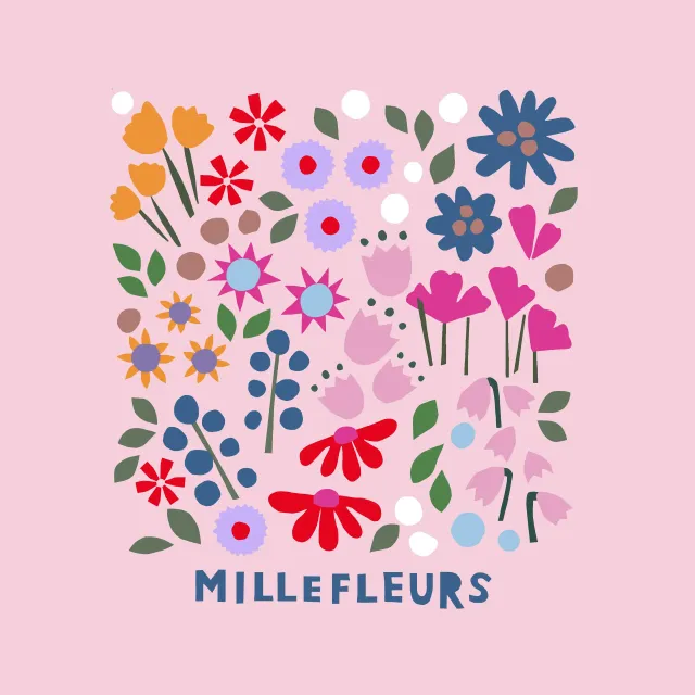 Kissen Millefleurs rosa
