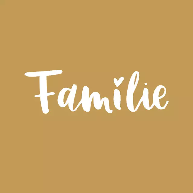 Kissen Familie senf