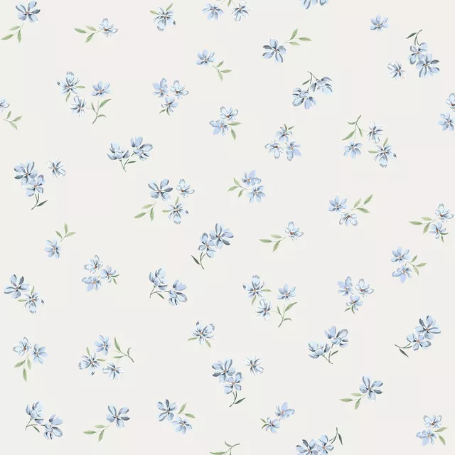 Dekovorhang Kleine Blümchen hell
