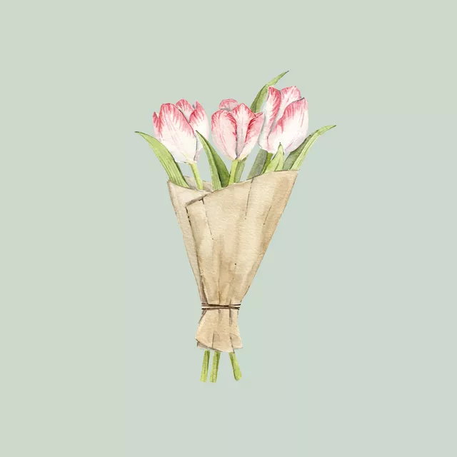 Servietten Tulpenstrauss